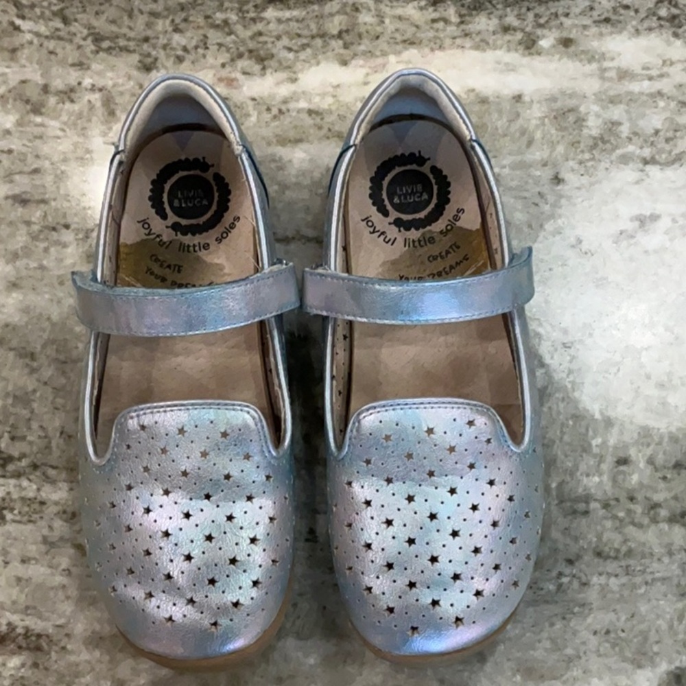 Livie & Luca Kids Silver Dress Shoes